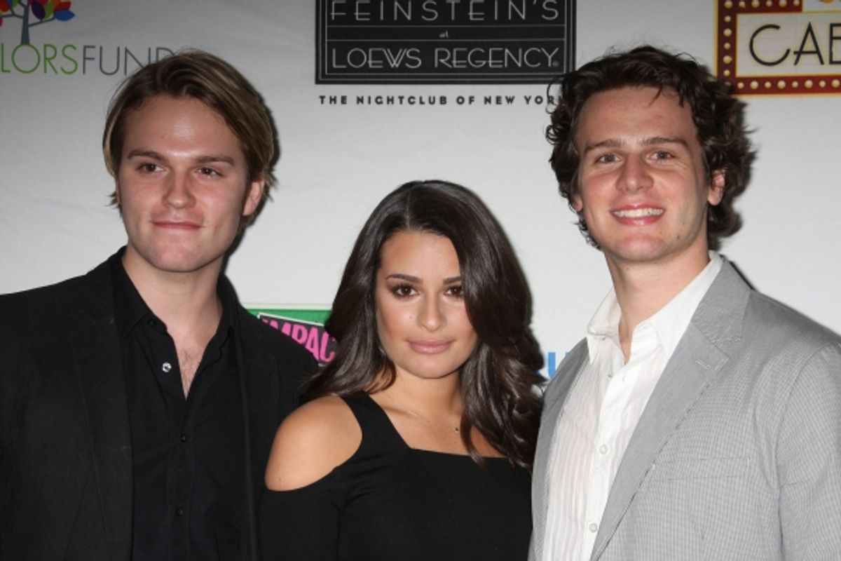 Van Hansis, Lea Michele and Jonathan Groff at 
